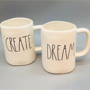 Rae Dunn CREATE & DREAM Coffee Mugs